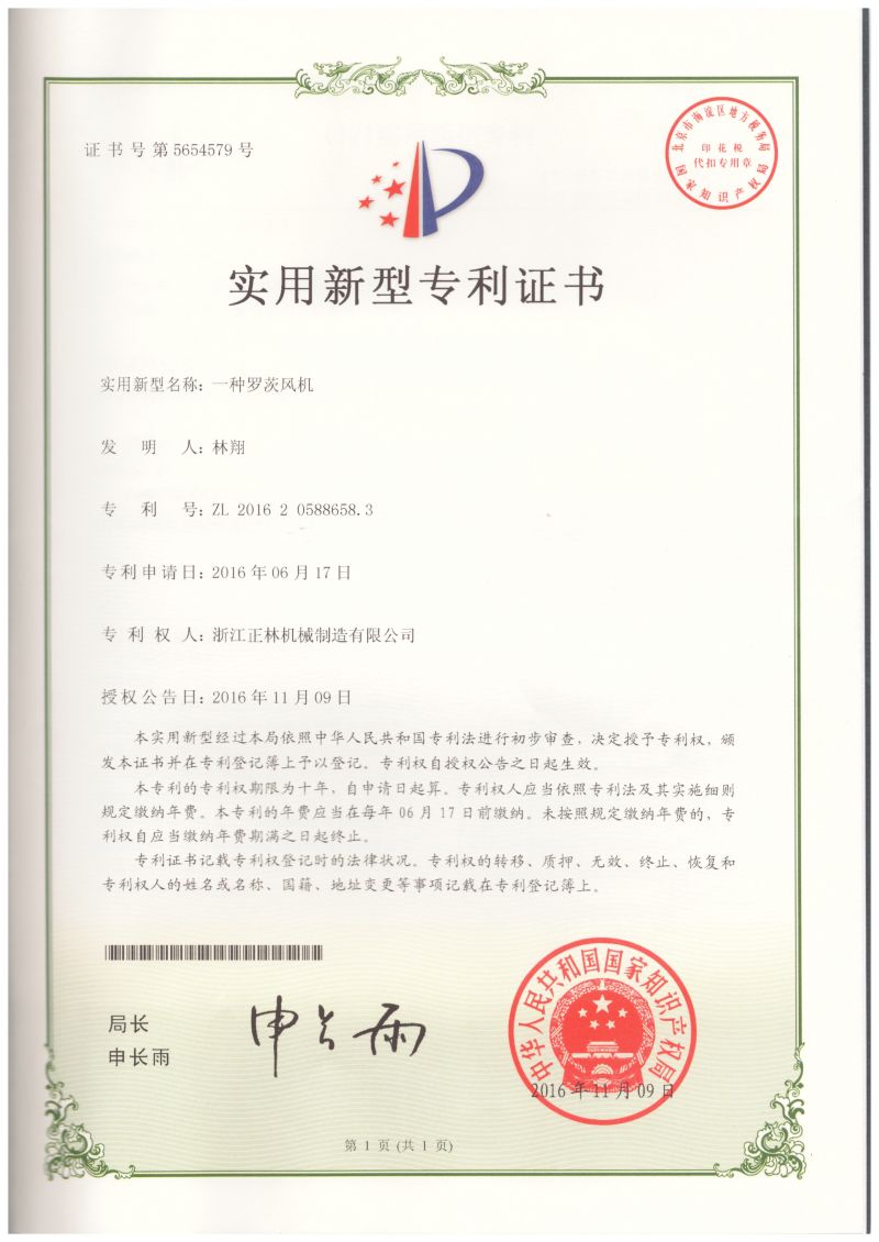 实用新型--一种罗茨鼓风机
